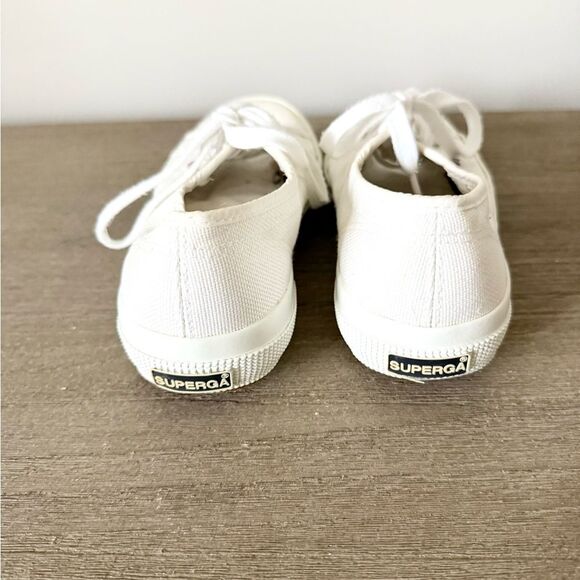 Superga Classic Canvas Low Top Sneaker in White - Size 37.5 - Picture 7 of 9